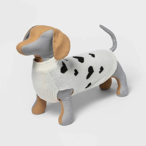Boots & Barkley Other - Dog Sweater - White with Black Hearts Dog and Cat Sweater - Boots & Barkley